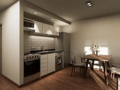 venta de Departamento 1 dormitorio con balcon en el centro de rosario financiacion