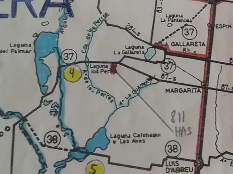 Campo Ruta 37 a 24 de  Margarita - Dpto Vera - 811 hectareas