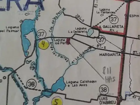 Campo Ruta 37 a 24 de  Margarita - Dpto Vera - 811 hectareas