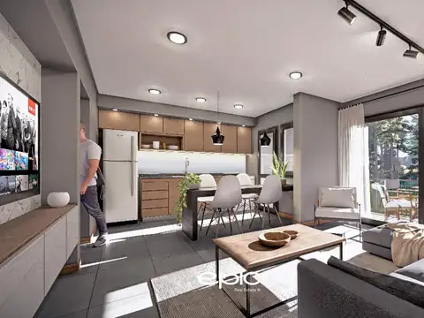 Departamento 2 ambientes con 1 baño