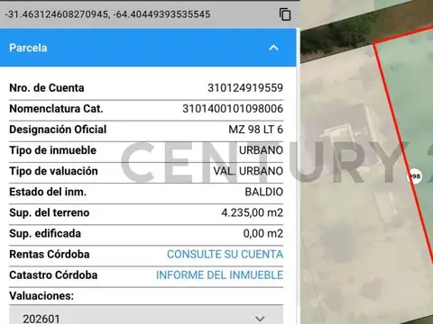 Manzana 98 lote 6 , Piso 0