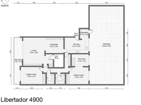 Departamento en Venta de 4 ambientes