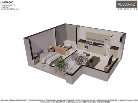 Departamento en Venta de 1 dormitorio