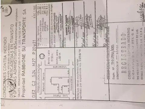 Galpon en Venta 17,81  mts Frente