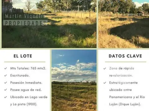 Terreno de 765 m2. Escriturado. Agua de Red.