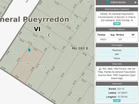 VENTA TERRENO ZONA POMPEYA