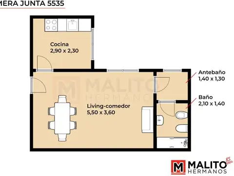 Departamento en Venta de Monoambiente