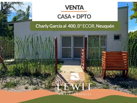 VENTA CASA  2 DORMITORIOS CON DEPARTAMENTO INDEPENDIENTE EN PLOTTIER Bº ECOR