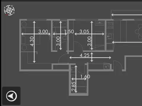 Departamento 3 ambientes con 2 baños