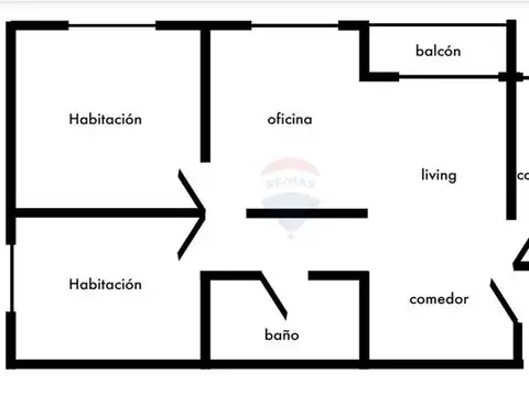 Departamento 4 ambientes con 1 baño