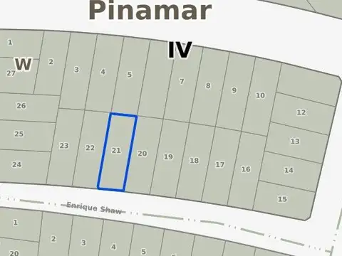 Terreno en Venta de 1243,0 m2