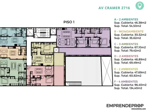 Departamento en Venta de Monoambiente