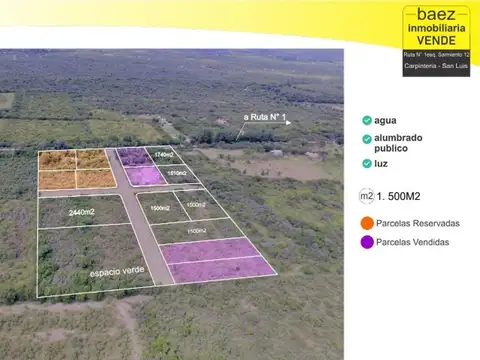 Terreno en Venta de 1500,0 m2