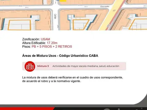 Terreno en Venta en Villa Urquiza, USD 170.000