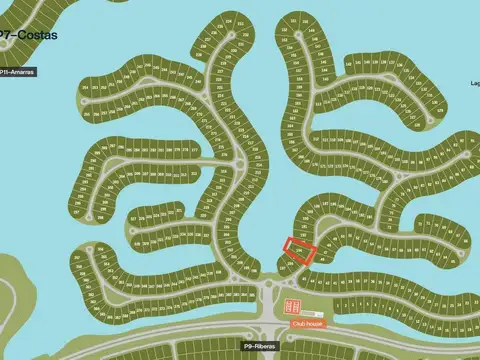 Lote al lago en Costas, Puertos del Lago