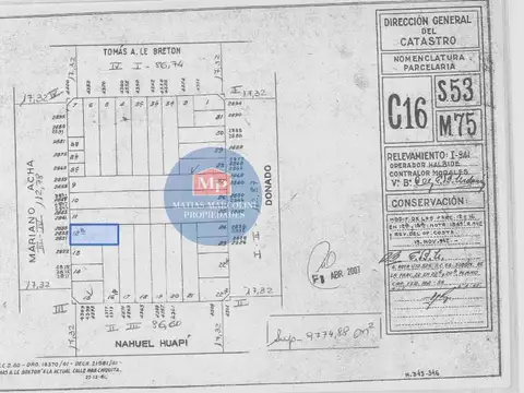Terreno Lote  en Venta en Villa Urquiza, Capital Federal, Buenos Aires
