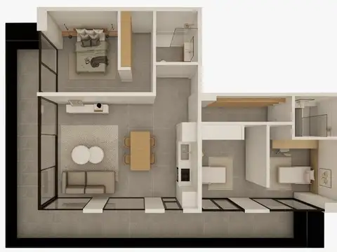 Departamento 4 ambientes con 2 baños