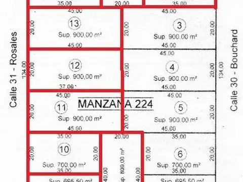 Terreno en Venta 32  mts Frente