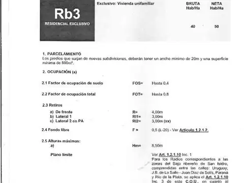Terreno en Venta de 822,0 m2