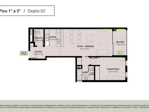 Departamento en Venta con 1 cocheras
