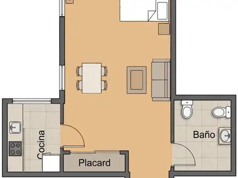 Departamento en Venta de Monoambiente