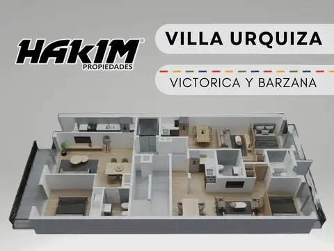 Departamento 1 ambiente con balcon- Parque Chas