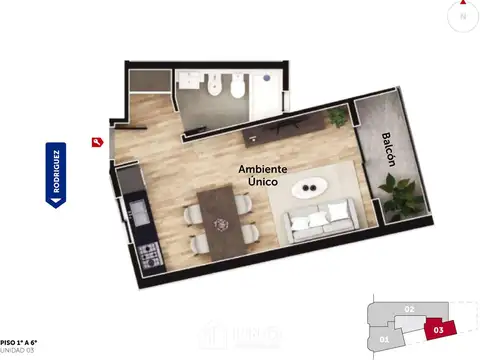 Departamento en Venta en Rosario, USD 91.663
