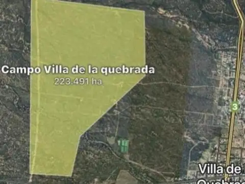Camino Villa de la Quebrada y Ruta Nacional 146