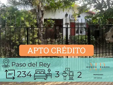 Casa en venta en Paso del Rey – 4 ambientes – Cochera y patio