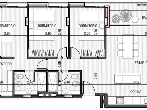 Departamento en Venta al Oeste