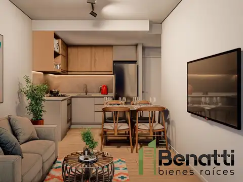 Departamento 2 ambientes con 1 baño