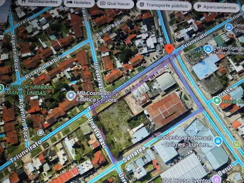 VENTA TERRENO MANZANA COMPLETA QUILMES 7.074m2
