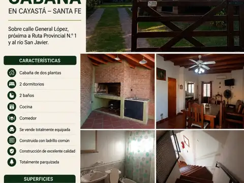 Cabañas en Venta en Cayasta Santa Fe Excelente Ubicacion