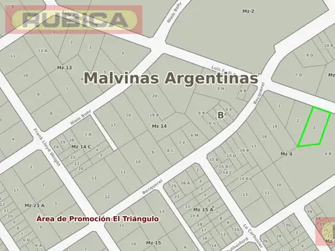 Venta de lote 1.539 m2 en Triangulo Industrial de Malvinas Argentinas a 50m Panamericana