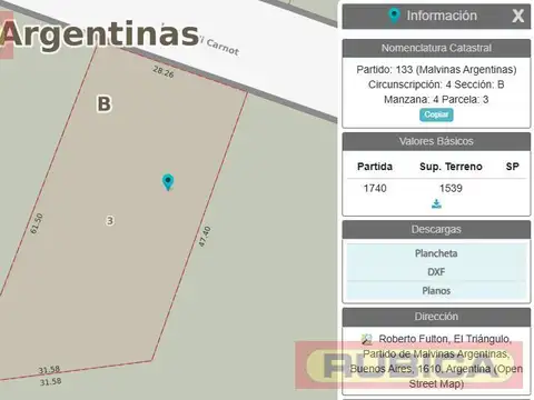 Terreno en Venta en Malvinas Argentinas, USD 350.000