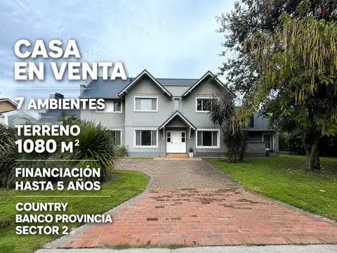 CASA VENTA 7 AMB. BCO PROVINCIA CON FINANCIACION
