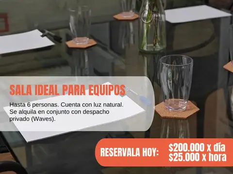 Oficina 6 ambientes con 2 baños