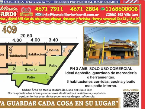 CASITA EN POLO GASTRONOMICO  PH ideal depósito o hacer