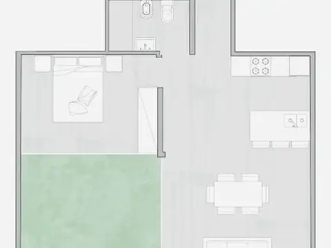 Departamento en Venta de 2 ambientes
