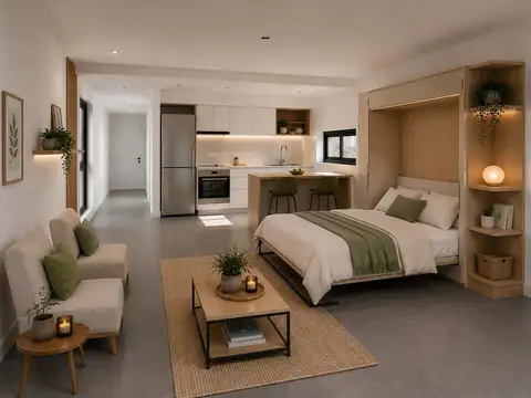 Departamento 2 ambientes con 1 baño