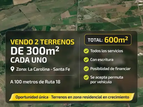 Lote sobre El Calden 6200. Escritura / Permuta / Financiación