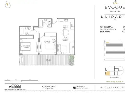 Departamento en Venta en Evoque Olazabal