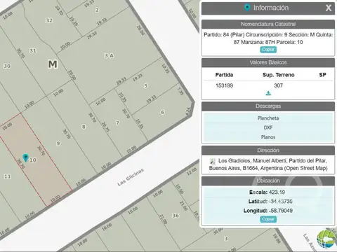 Terreno en  venta en Del Viso, Pilar - Excelente ubicación