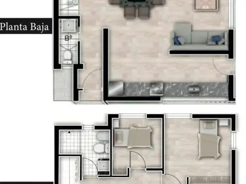Casa 5 ambientes con 3 baños