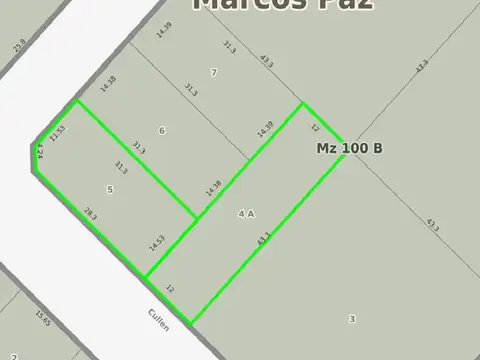 Terreno en Venta 12  mts Frente
