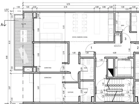 Departamento en Venta de 3 ambientes