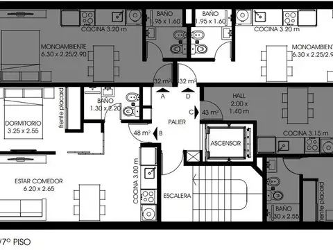 Departamento en Venta de 1 dormitorio