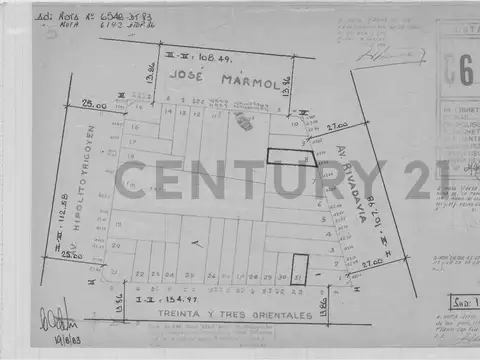 LOTE EN 33 ORIENTALES Y AV, RIVADAVIA. ZONA LIMITE ALMAGRO,