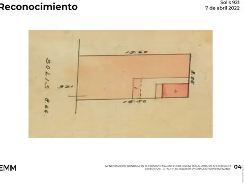 Terreno en Venta 15  mts Fondo