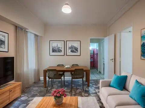 3 amb. Frente - Bajas expensas - Balcón Corrido.-